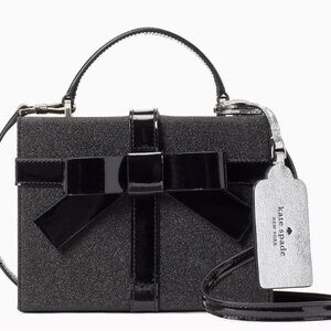 NWT Kate spade BLACK Wrapping Party Gift Box crossbody